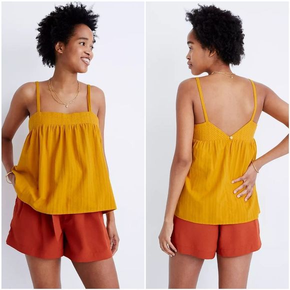 Madewell Tops - Madewell Stitched Swing Tank Top in Textured Stripe